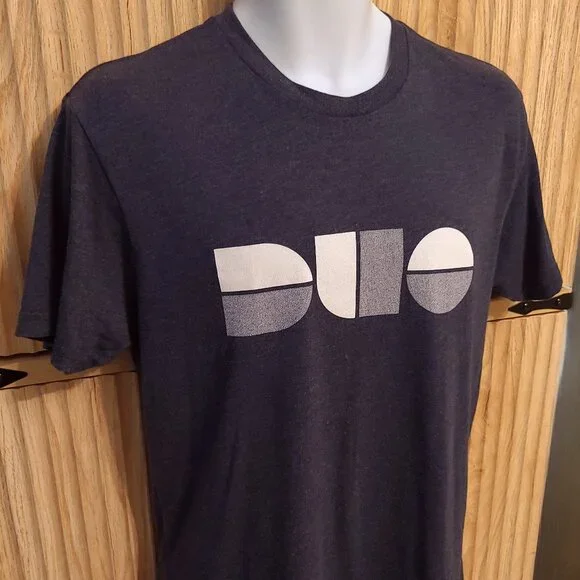 Next Level "DUO" Logo Tee Shirt - Heather Charcoal - Size M - Picture 4 of 10